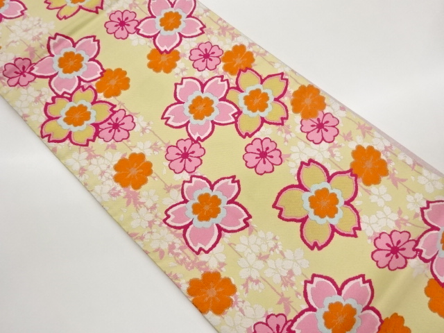 JAPANESE KIMONO / FUKURO OBI / WOVEN SAKURA 